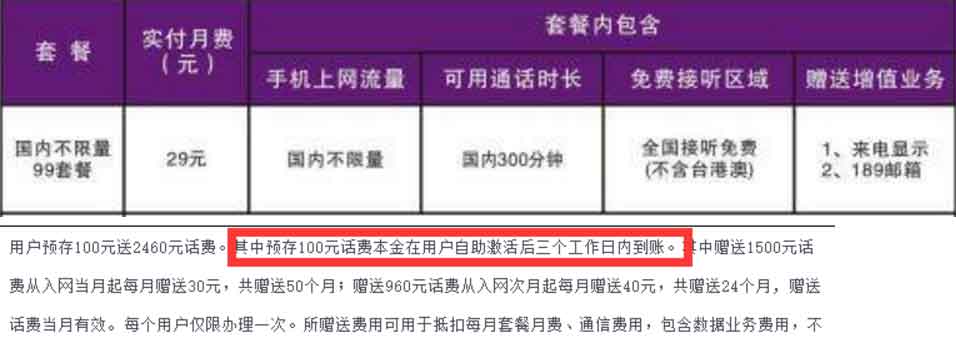 电信29元全国不限流量+300分钟-全民淘