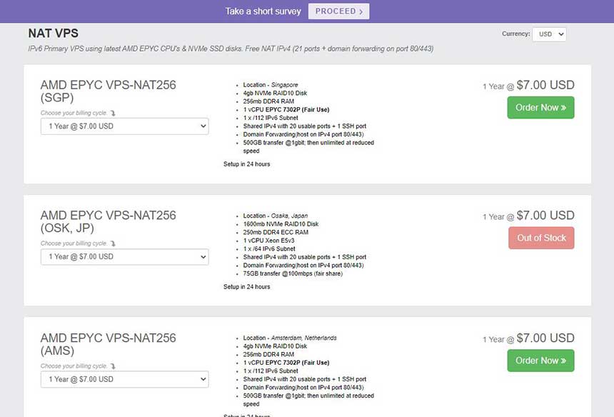 WebHorizon：$7/年/AMD EPYC/256MB内存/4GB NVMe空间/500GB流量/1Gbps端口/OpenVZ 7/新加坡/日本等-VPS SO