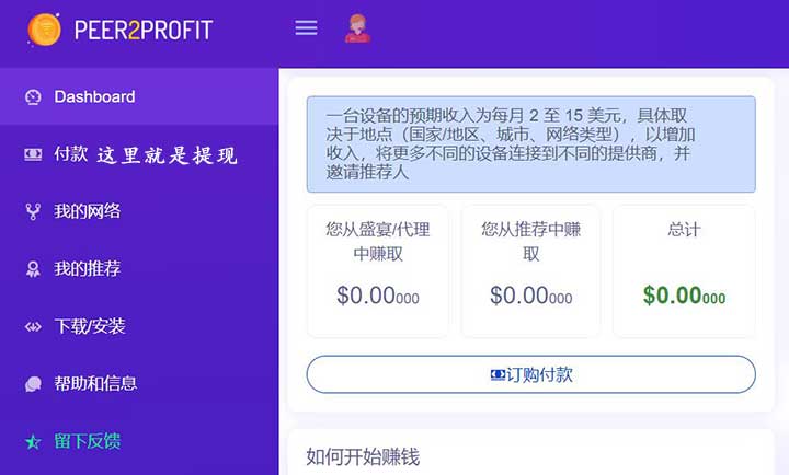 图片[3]-利用闲置资源挂机赚钱-Peer2Profit ，支持windows,linux,Android多平台-全民淘