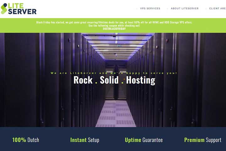 【黑五】LiteServer：€100/年/2核@AMD EPYC 7452/2GB内存/40GB NVME空间/不限流量/250Mbps-1Gbps端口/KVM/荷兰-VPS SO