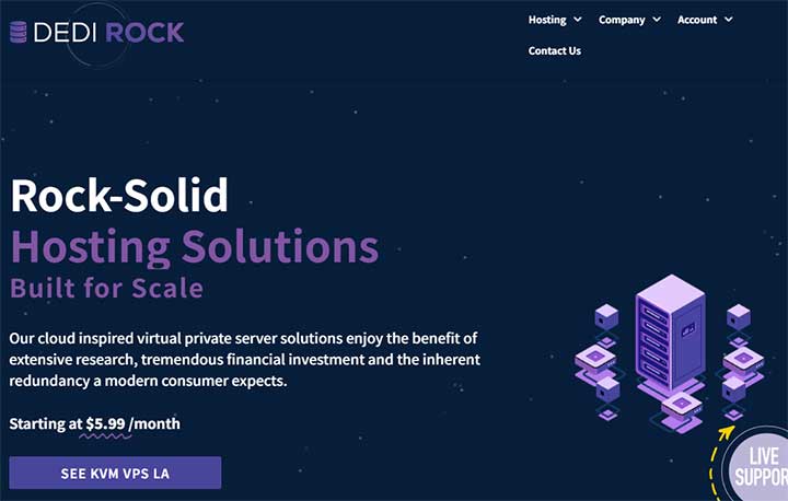 DediRock：$11.88/年-单核/512MB/256GB/1TB@1Gbps/纽约&洛杉矶机房-全民淘